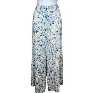 Lovers + Friends Revolve Floral Wide Leg Pants Women's Large L High Rise Trouser